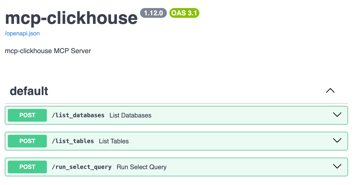 Конечные точки OpenAPI