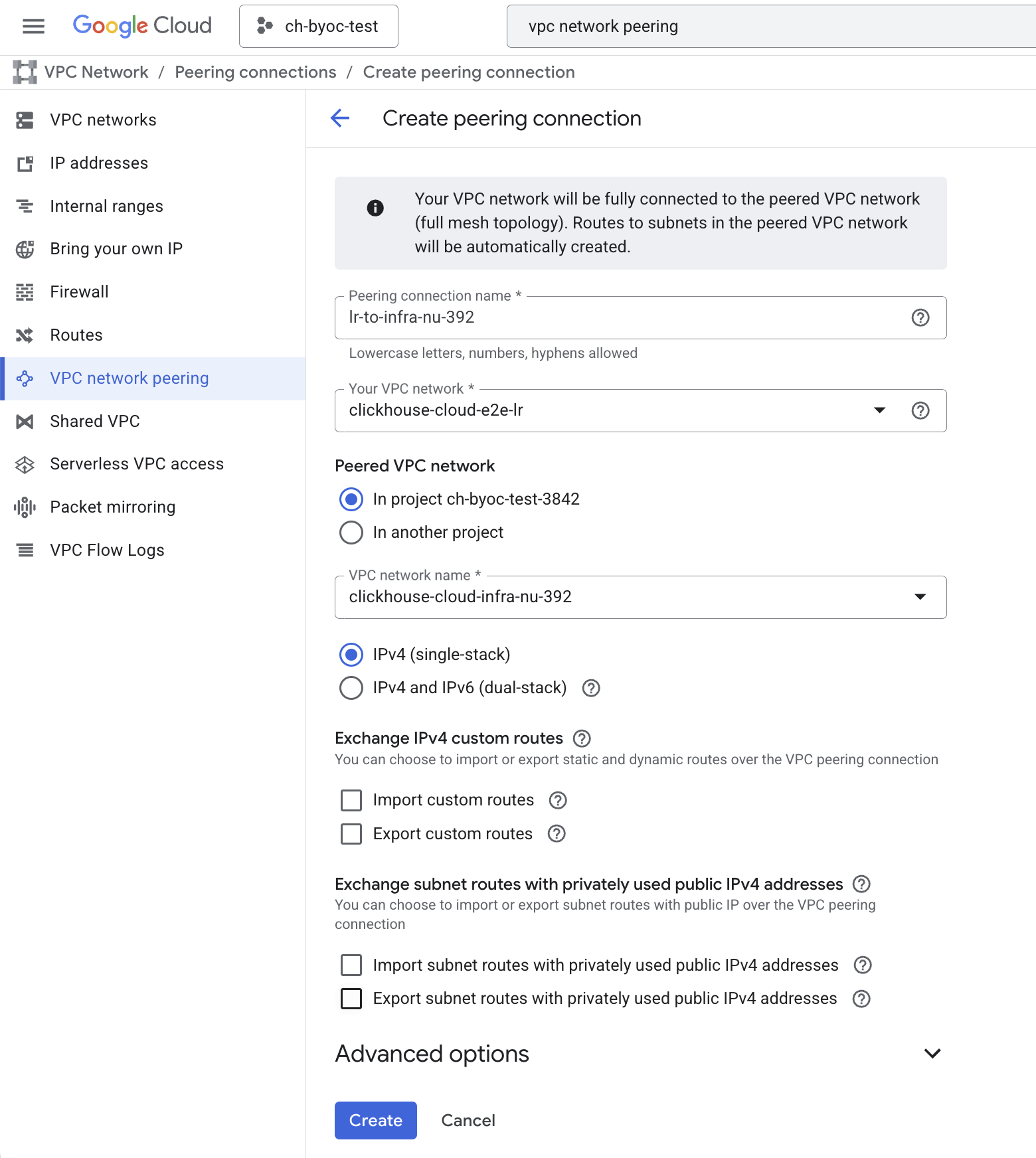 BYOC Подтверждение пирингового подключения